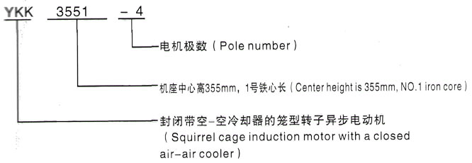 YKK系列(H355-1000)高压YKK6301-12/560KW三相异步电机西安泰富西玛电机型号说明